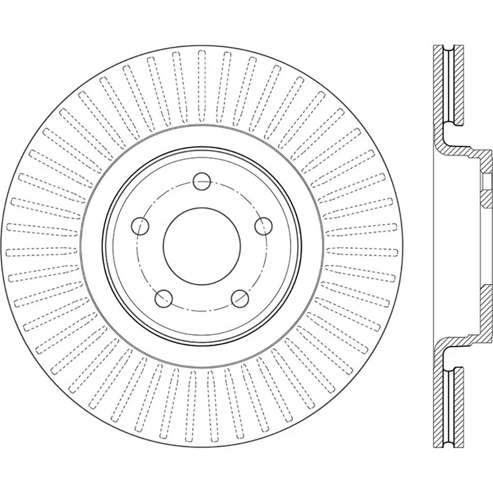StopTech 14+ Ford Focus ST w/ 335mm Brakes Front Right Slotted & Drilled Rotor