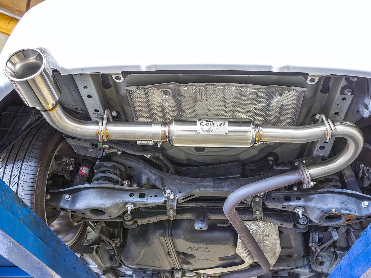 aFe 11-16 Scion TC L4-2.5L 304SS 2-1/4in to 2-1/2in Axle-Back Takeda Exhaust w/ Polished Tip