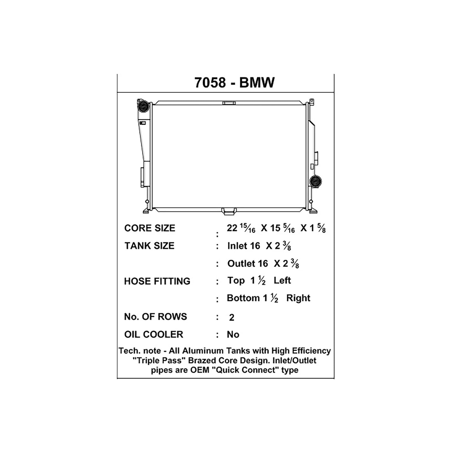 CSF 00-06 BMW M3 (E46) Triple Pass Radiator