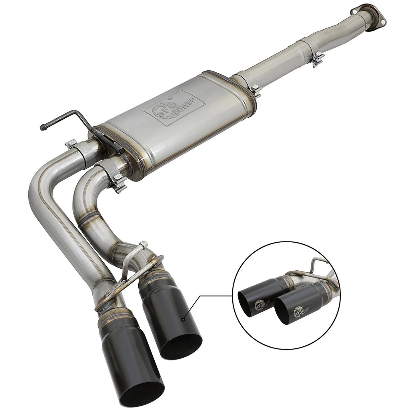 aFe Power Rebel Series 3in 409SS Cat-Back Exhaust w/ Black Tips 05-15 Toyota Tacoma V6-4.0L
