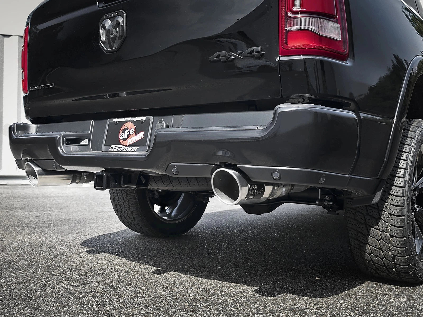 aFe Large Bore-HD 3in 409SS DPF-Back Exhaust System w/ Polished Tip RAM 1500 20-21 V6-3.0