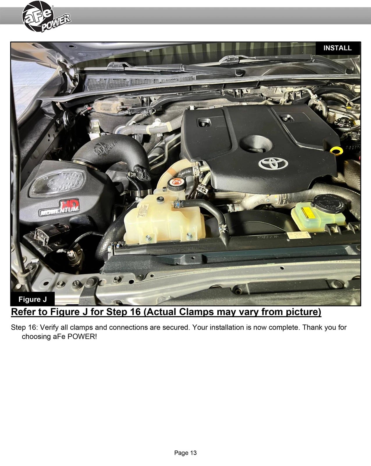 aFe 15-25 Toyota Hilux L4 2.8L (td) Momentum HD Orange Edition Intake w/ Pro DRY S Filter (MOQ 12)