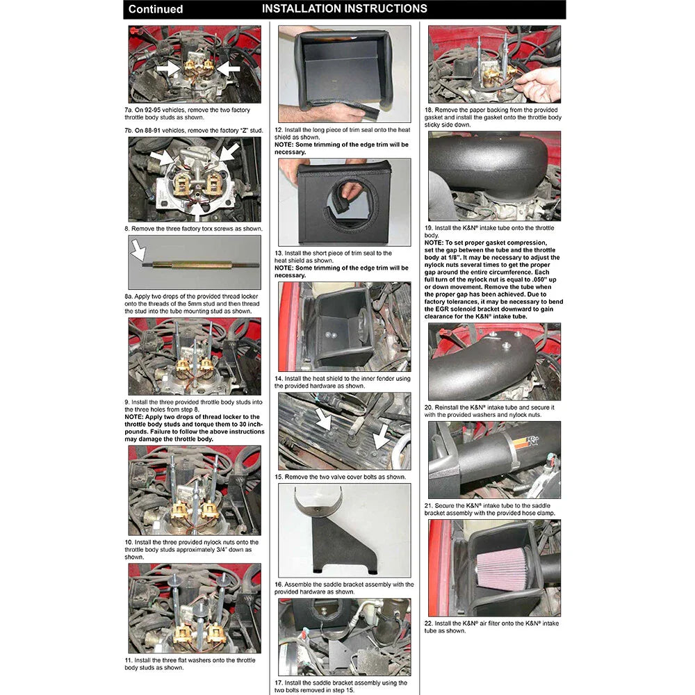 K&N 88-95 Chevy C/K Pick Up V8-5.7L Performance Intake Kit