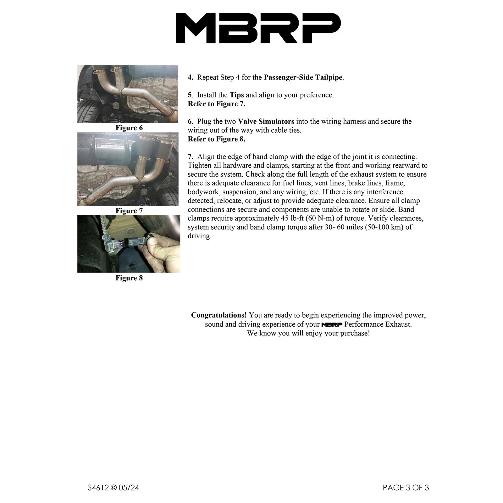 MBRP 2022 Volkswagen Golf R MK8 3in Cat-Back Quad Rear w/ Carbon Fiber Tips Valve Delete Exhaust