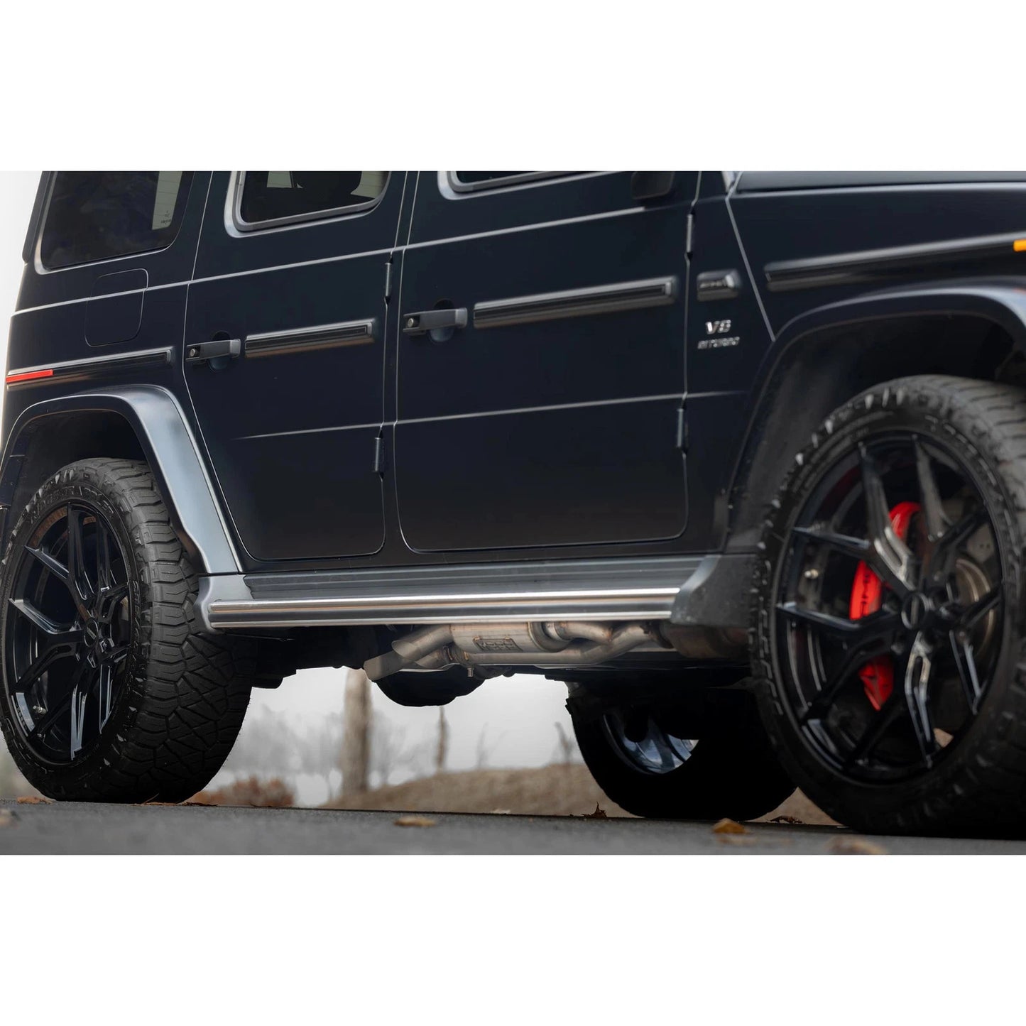 MBRP 19-23 Mercedes-Benz G63 4.0TT V8 T304 SS 2.5in Pre-Axle Cat-Back Exhaust Dual Split Quad Side
