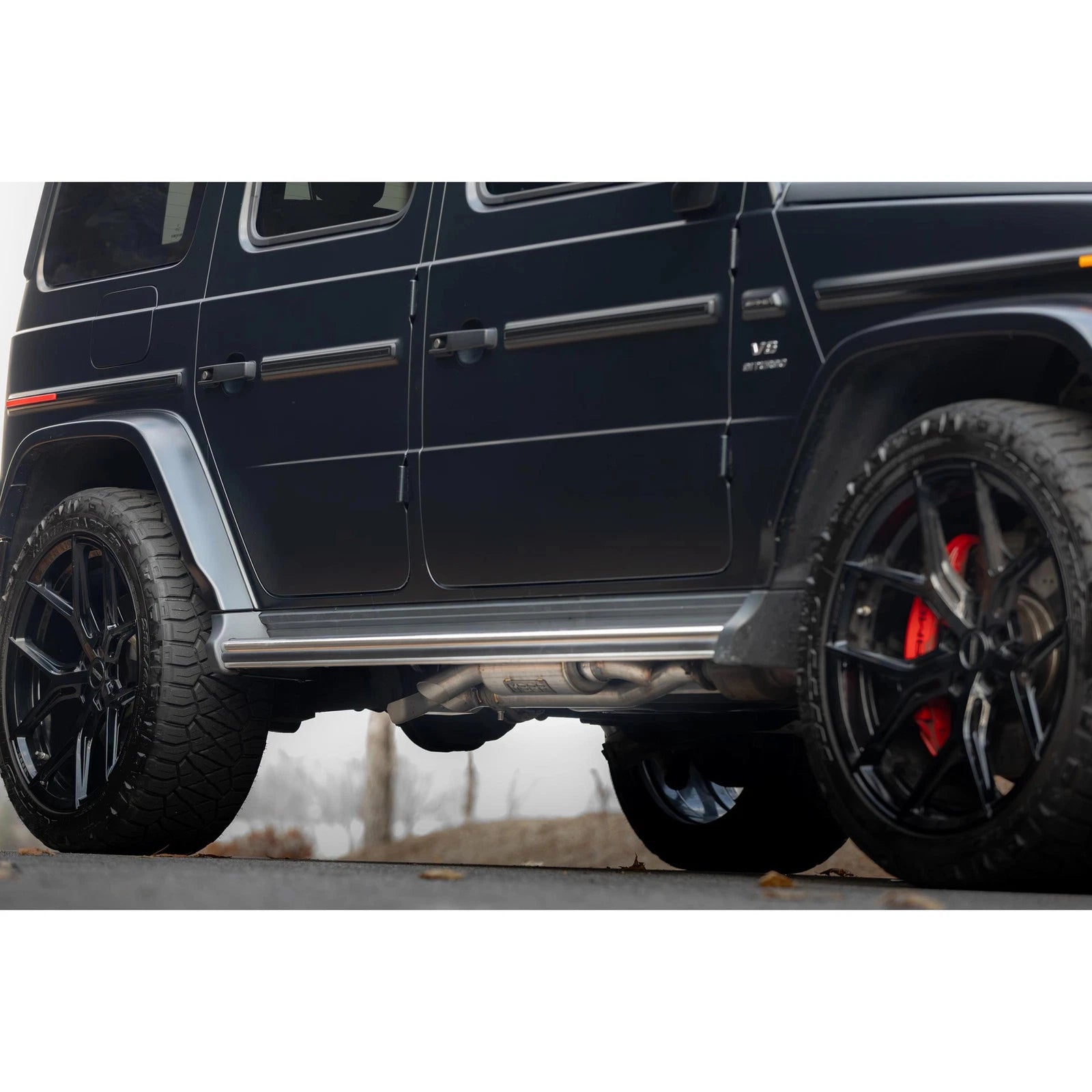MBRP 19-23 Mercedes-Benz G63 4.0TT V8 T304 SS 2.5in Pre-Axle Cat-Back Exhaust Dual Split Quad Side