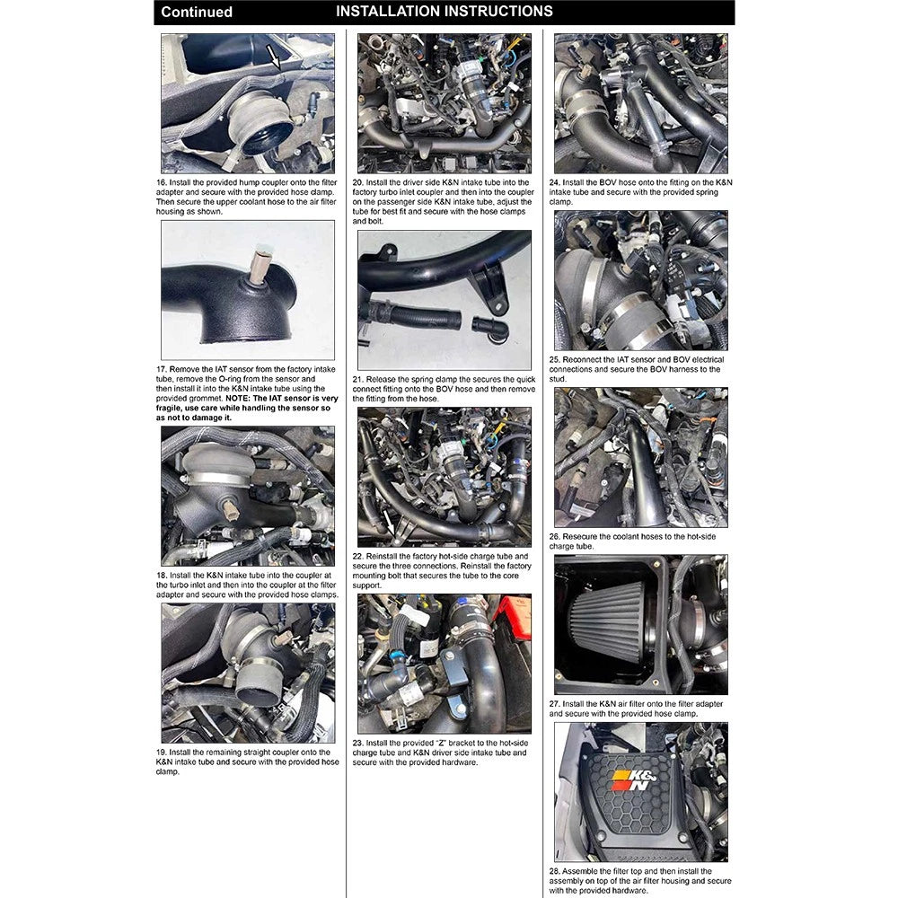 K&N 21-23 Ford Bronco 2.7L V6 F/I DRYFLOW Performance Air Intake System