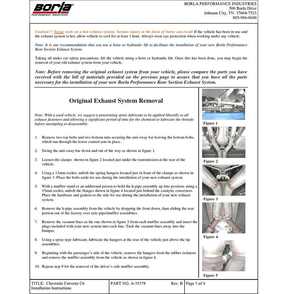 Borla 06-12 Chevrolet Corvette Z06/ZR1 6.2L/7.0L 8cyl Aggressive ATAK Exhaust (rear section only)