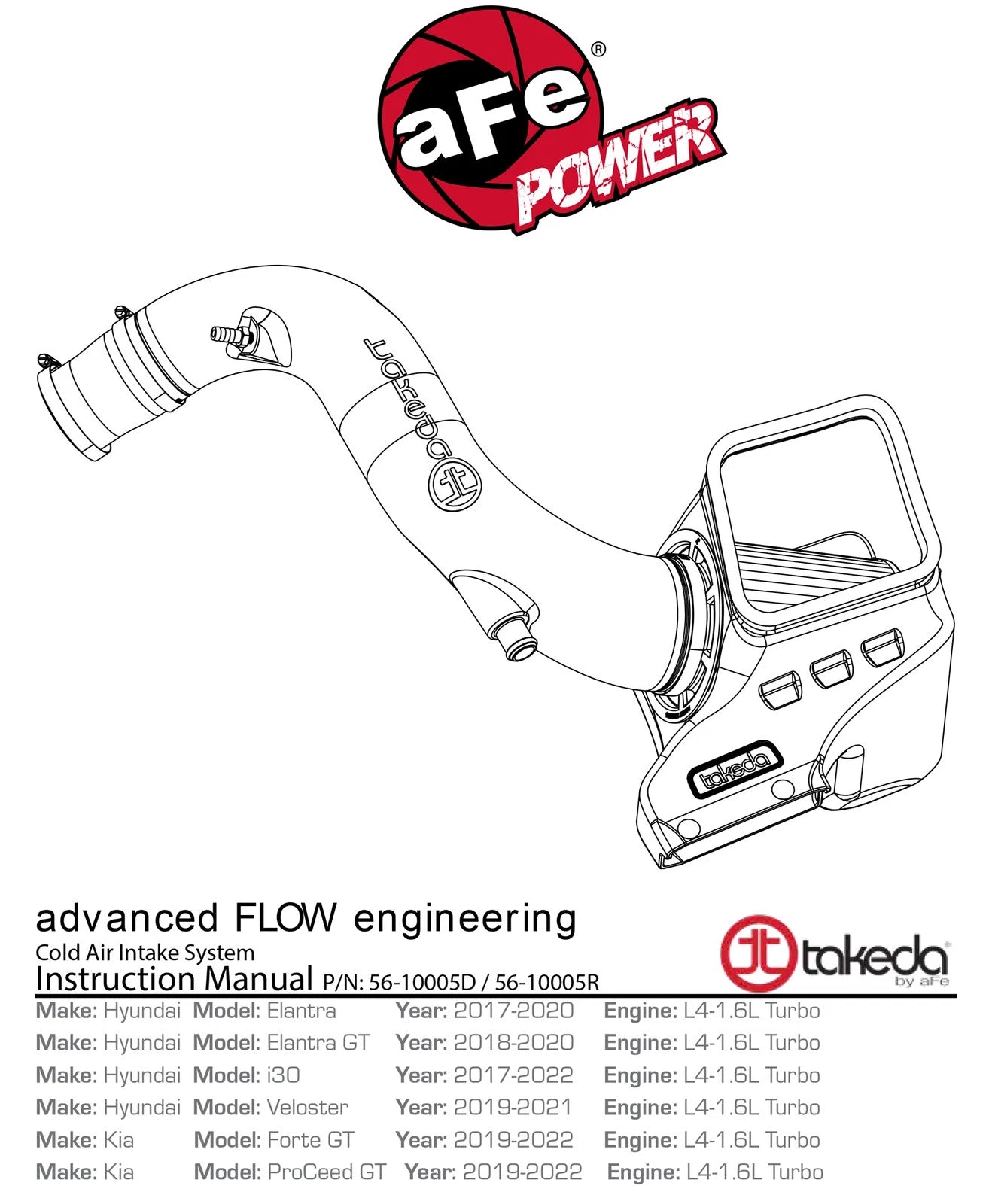 aFe Takeda Stage-2 AIS P5R 17-19 Hyundai Elantra Sport L4-1.6L (t)