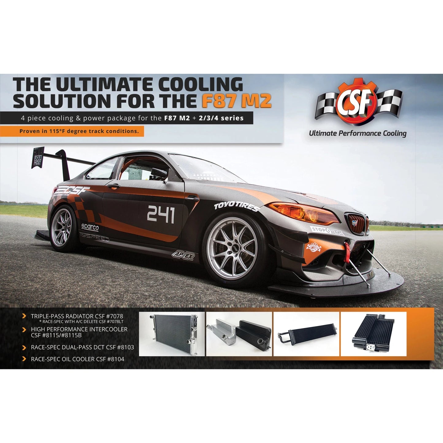 CSF 15-18 BMW M2 (F87) / 12-16 BMW M235i/M235ix Radiator