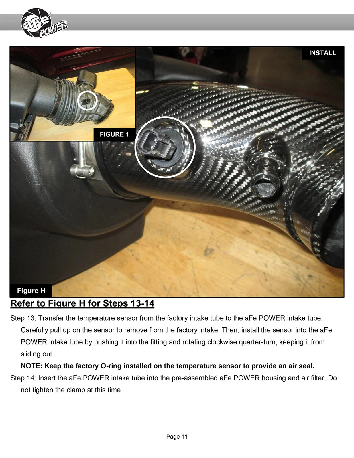 aFe 12-21 Jeep Grand Cherokee 6.4L Track Series Carbon Fiber Cold Air Intake System w/Pro 5R Filter