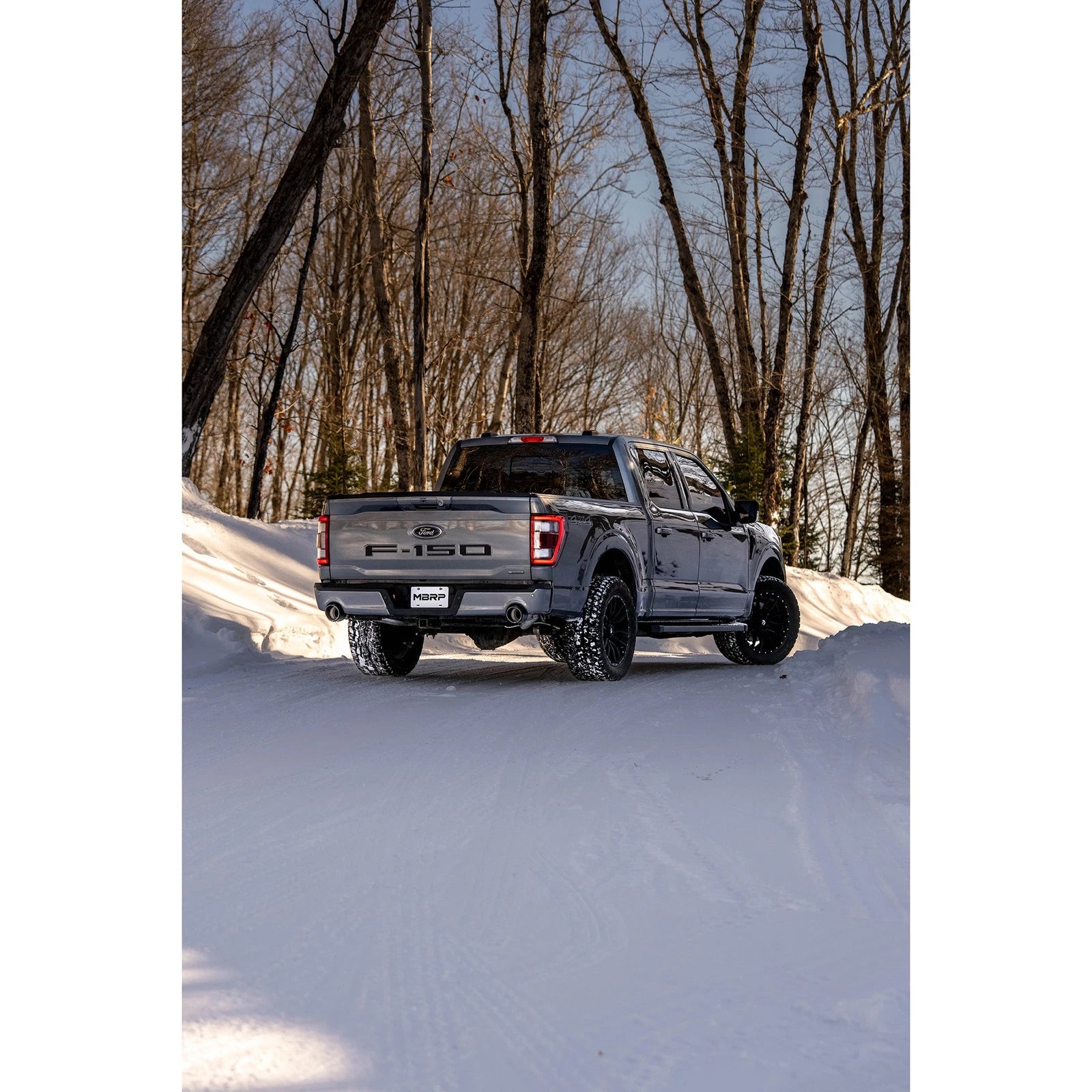 MBRP 22-23 Ford F150 T304 5in OD Carbon Fiber Tip Dual Rear Exit 3in Cat Back Exhaust