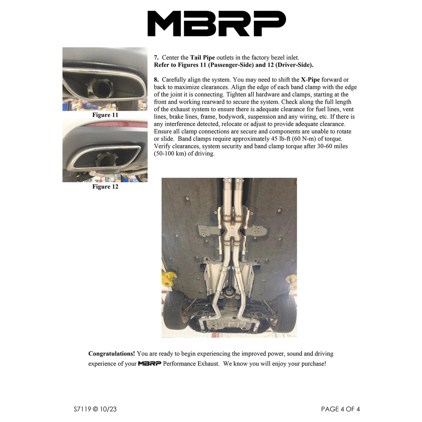 MBRP 15-16 Dodge Charger 5.7L Cat Back T304 Exhaust System