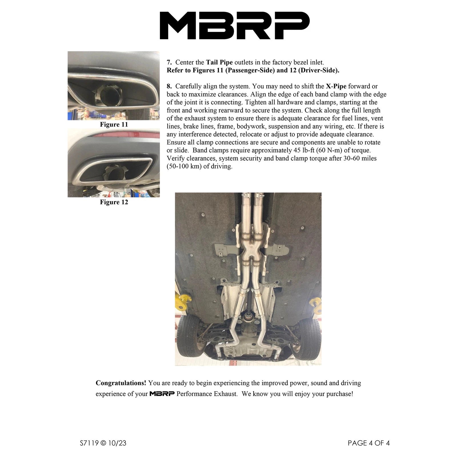 MBRP 15-16 Dodge Charger 5.7L Cat Back T304 Exhaust System