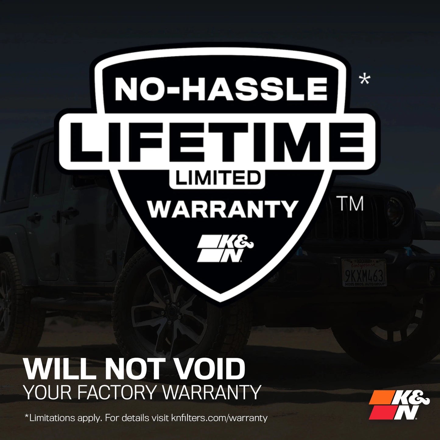 K&N 2024 Jeep Wrangler 4xE 63 Series Air Intake