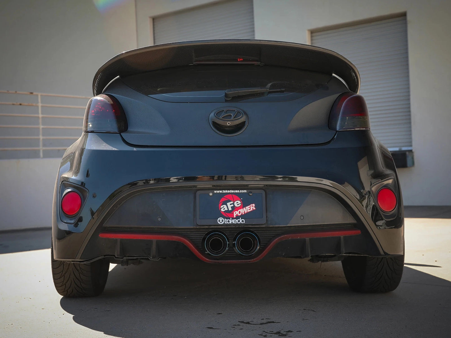 aFe Takeda 13-17 Hyundai Veloster L4-1.6L 2-1/2in 304 SS Axle-Back Exhaust w/ Blue Flame Tips