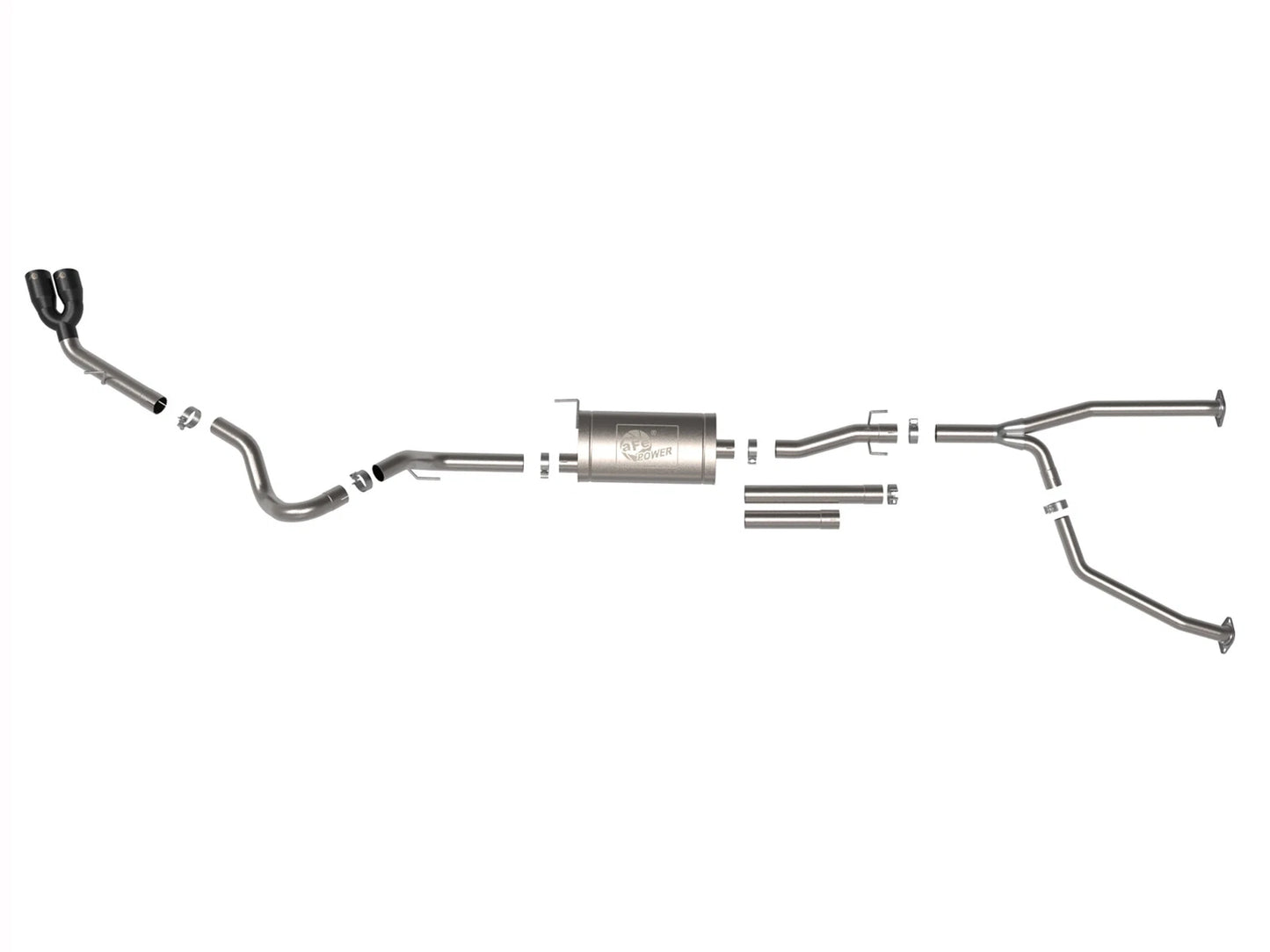 aFe 2022 Toyota Tundra V6-3.5L (tt) Vulcan Series 2.5in to 3in 304 SS Cat-Back Exhaust w/ Black Tip