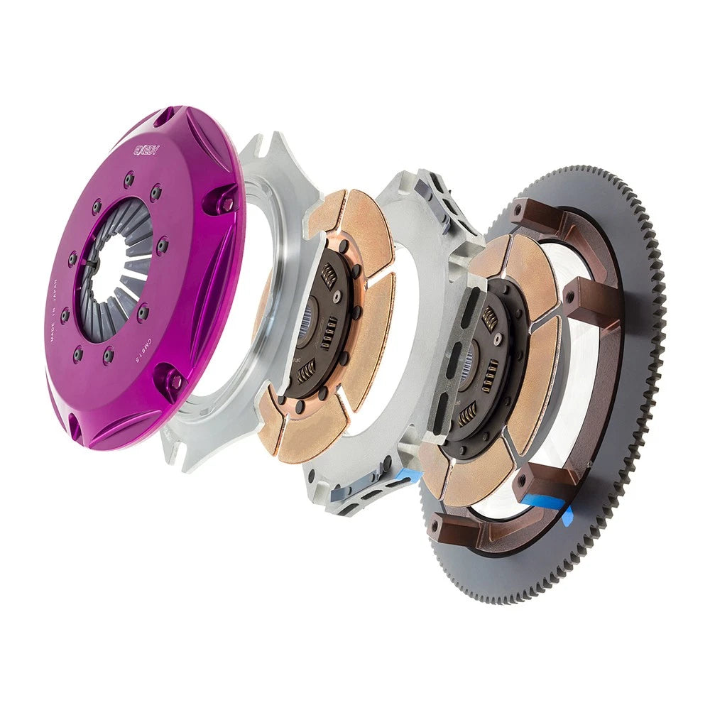 Exedy 2006-2006 Saab 9-2X Aero H4 Hyper Twin Cerametallic Clutch Sprung Center Disc Push Type Cover