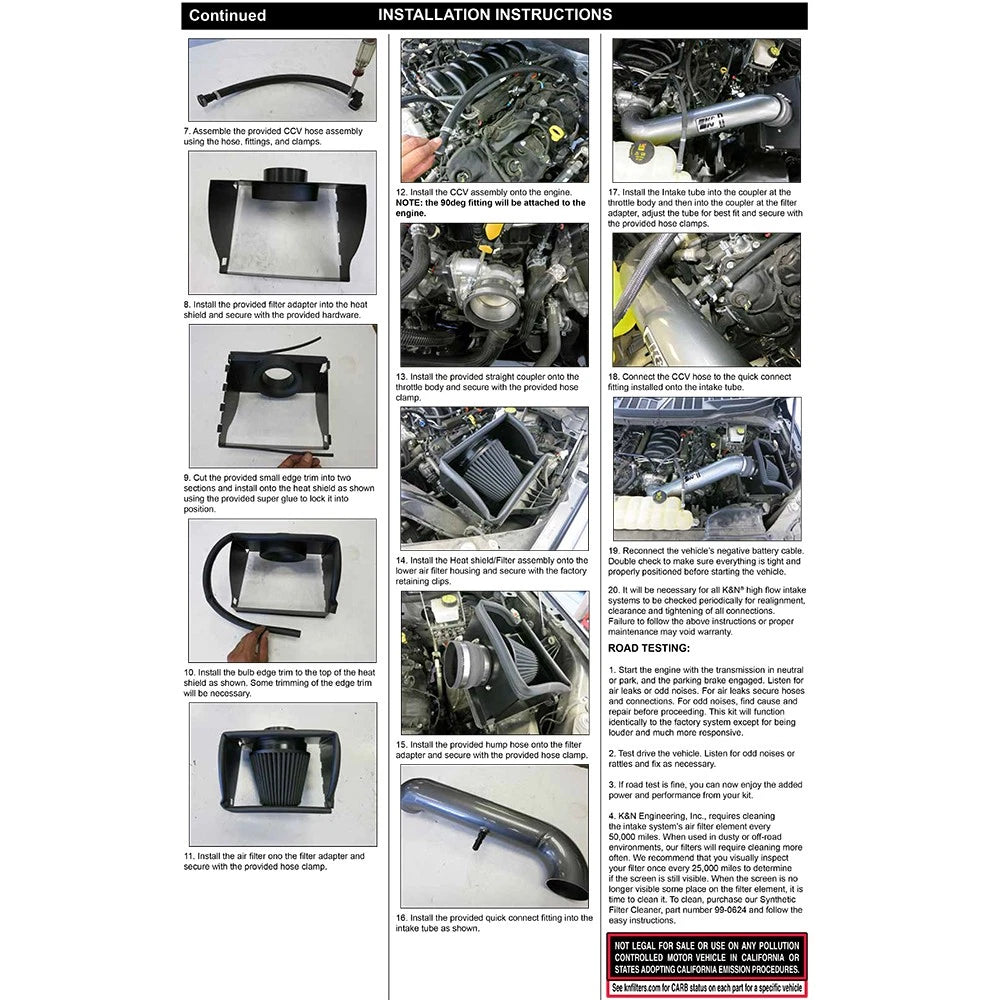 K&N 21-23 Ford F-150 5.0L V8 Performance Air Intake System