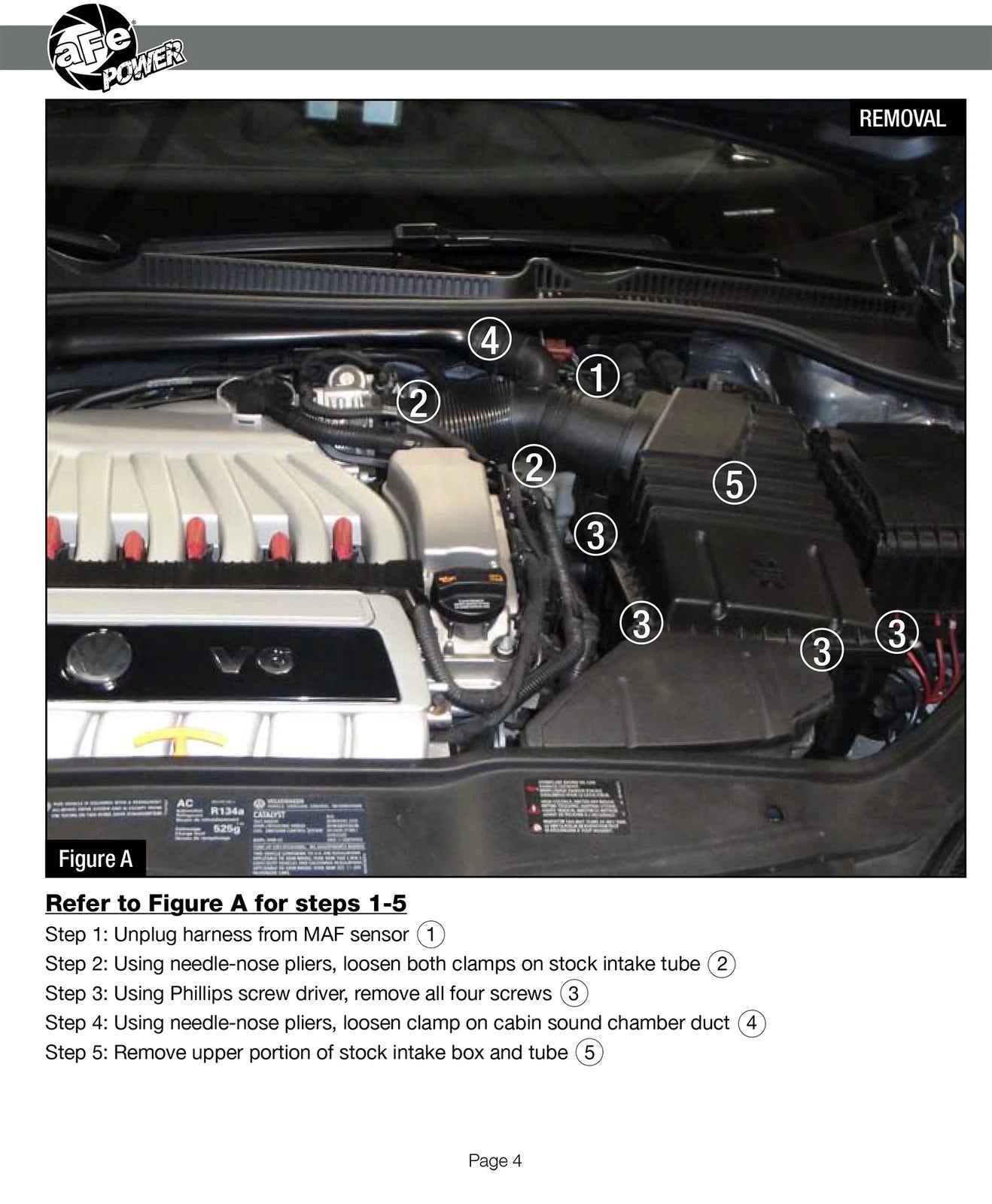 aFe MagnumFORCE Intakes Stage-2 P5R AIS P5R VW R32 08-09 V6-3.2L MKV