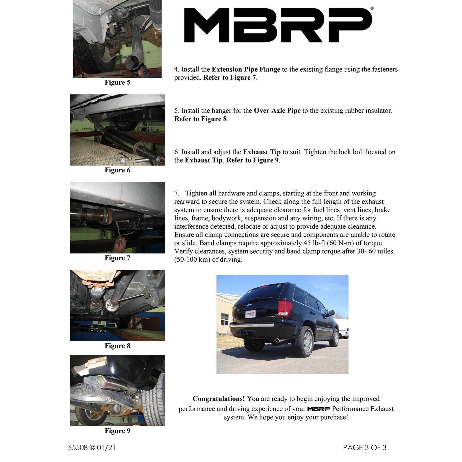 MBRP 2005-2008 Jeep Grand Cherokee 4.7L 5.7L Hemi Cat Back Single Side