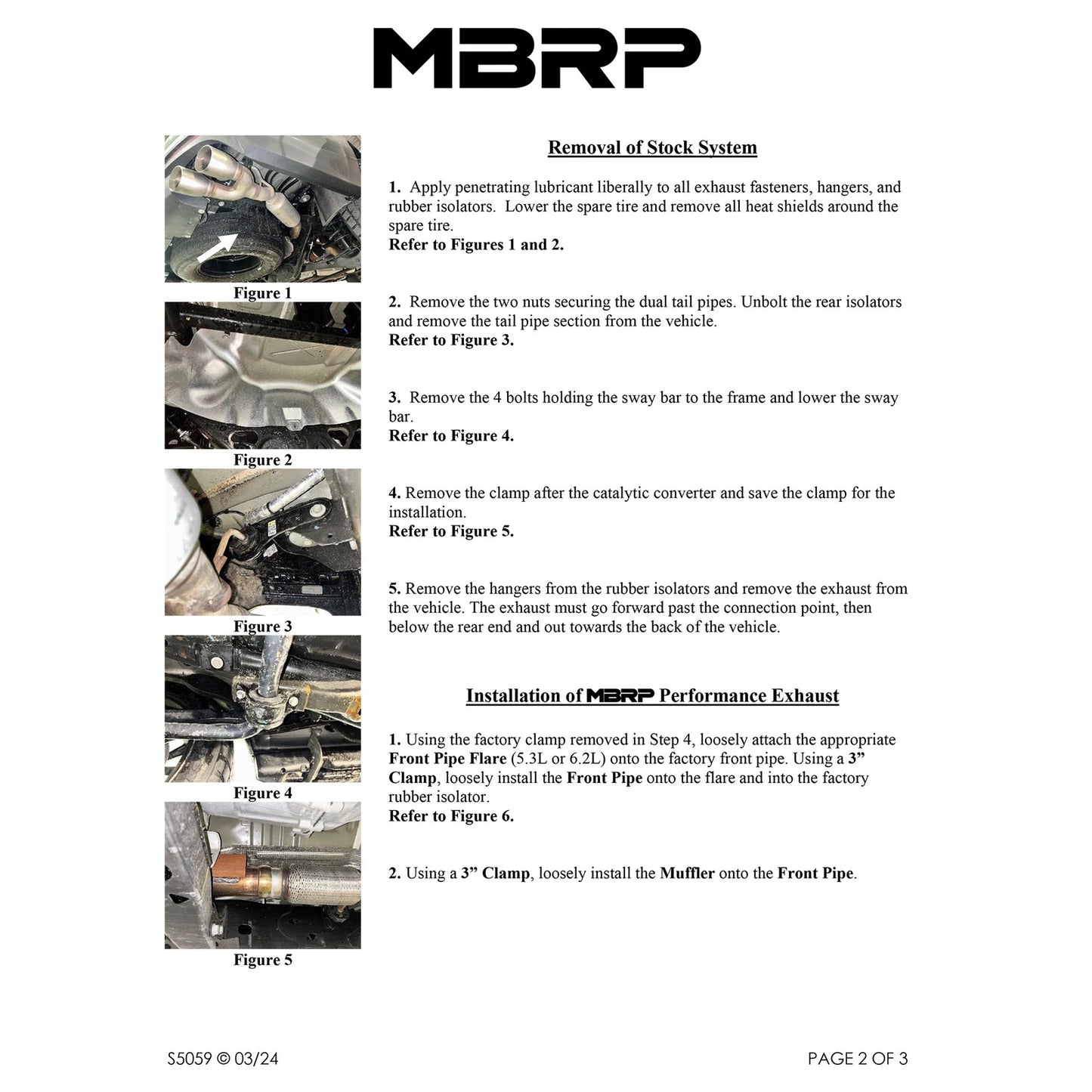 MBRP 21-24 Chevrolet Suburban XL 5.3L 3in T304 SS 2.5in Dual Split Carbon Fiber Cat-back