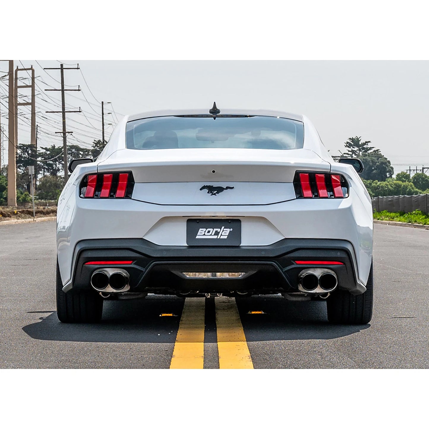 Borla 2024 Ford Mustang Ecoboost 2.3L ATAK Catback Exhaust Black Chrome w/ Quad Tip - Non-Active