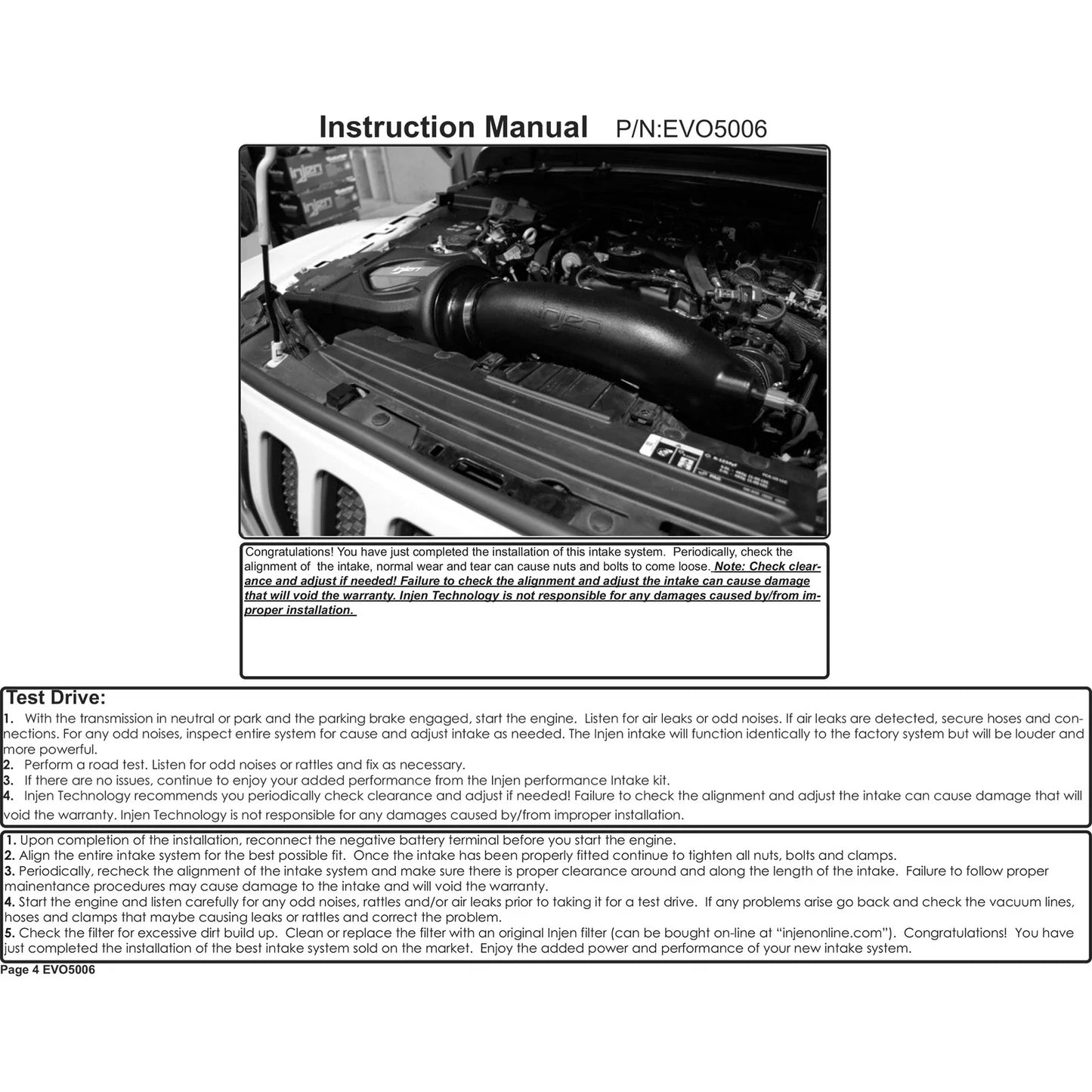 Injen 18-20 Jeep Wrangler JL L4-2.0L Evolution Intake