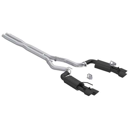 MBRP 2024 Ford Mustang GT 5.0L 3in Cat-Back Dual Split Rear - Quad Black Tips