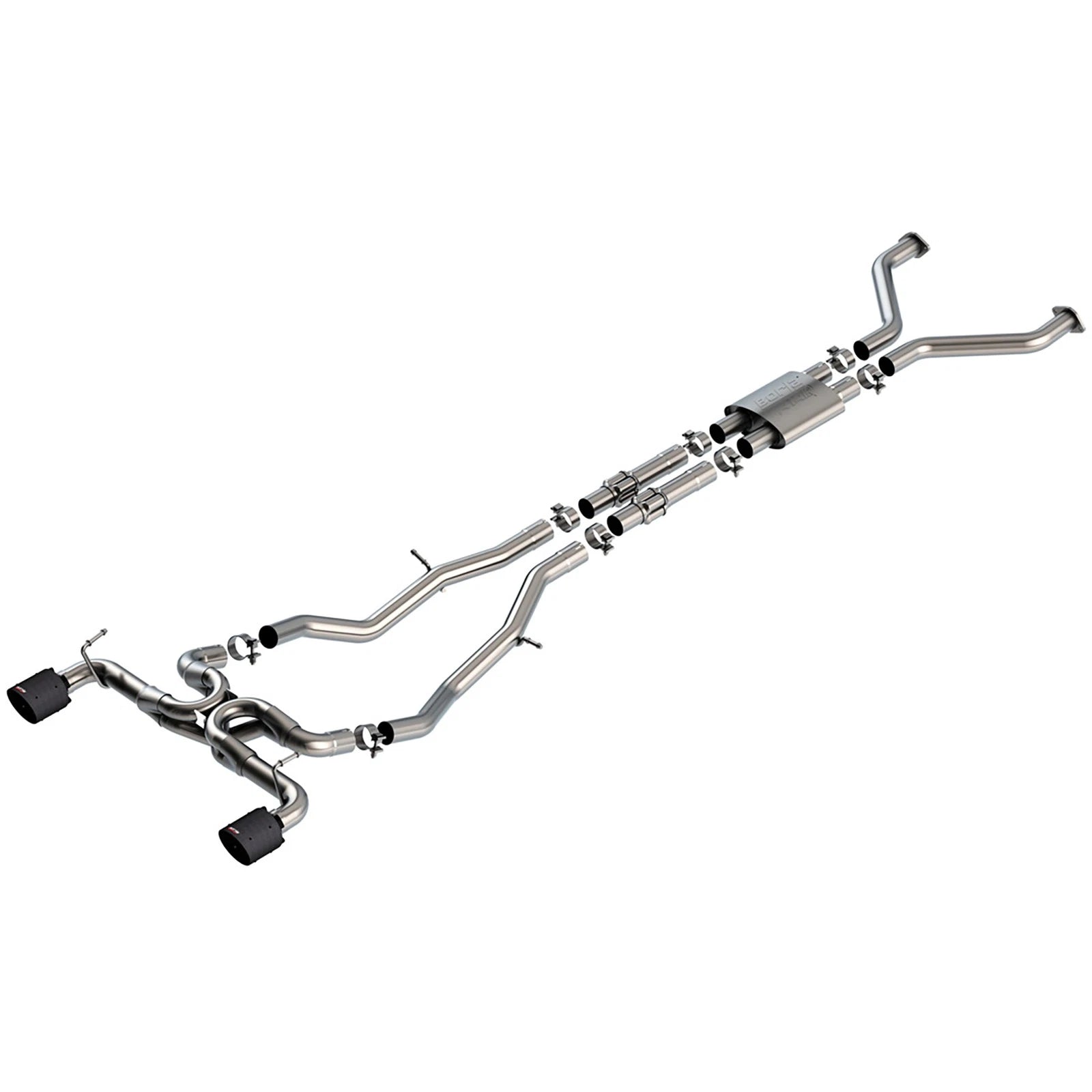 Borla 22-24 Nissan Z 2.5in ATAK Cat Back Exhaust 4.5in Tip - Carbon Fiber Black Anodized