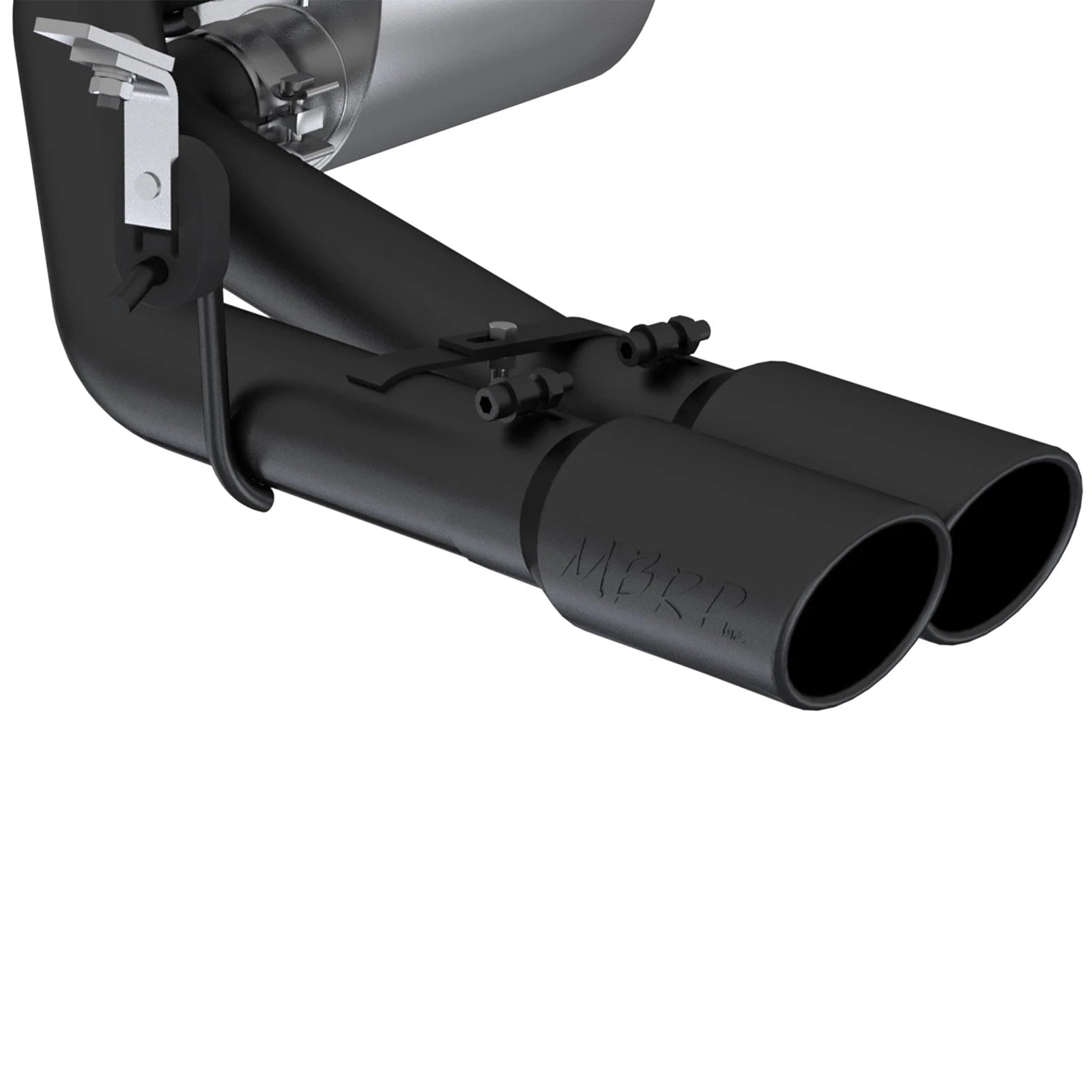 MBRP 2019+ Chevrolet Silverado 1500 4.5L/5.3L Pre-Axle Dual Side Exit w/ 4in OD Tip- Black Coated