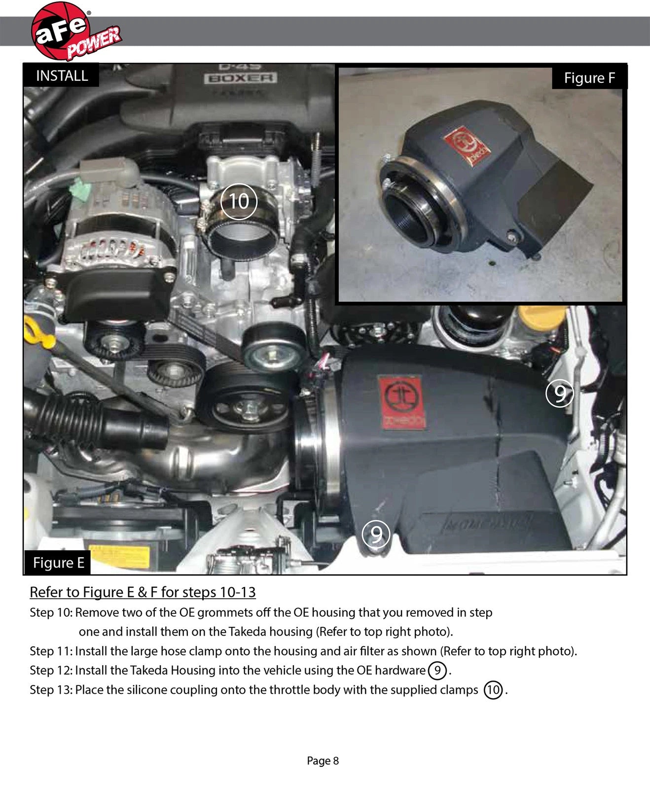 aFe Takeda Momentum Sealed Intake System 13 Scion FR-S H4 2.0L Stage 2 Pro Dry S Wrinkle Black