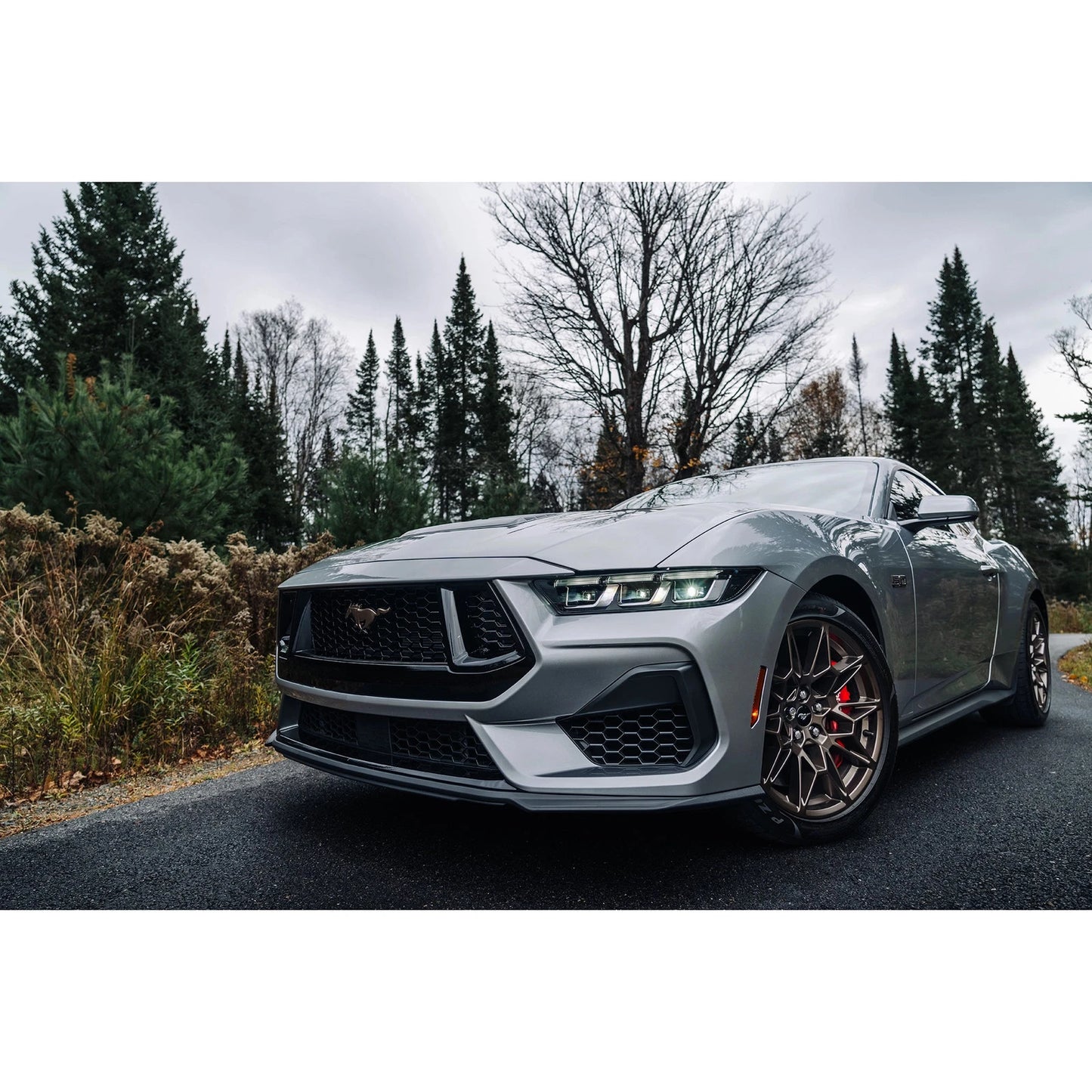 MBRP 2024+ Ford Mustang 5.0L Blk Alum. SS 3in Cat-Back Exhaust w/ Quad Blk Tips (Valve Delete)