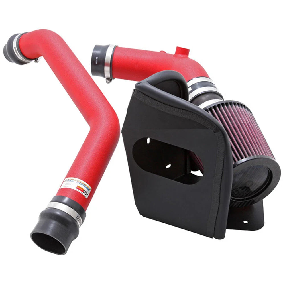 K&N 08-09 Mitsubishi Evo X Wrinkle Red Typhoon Short Ram Intake