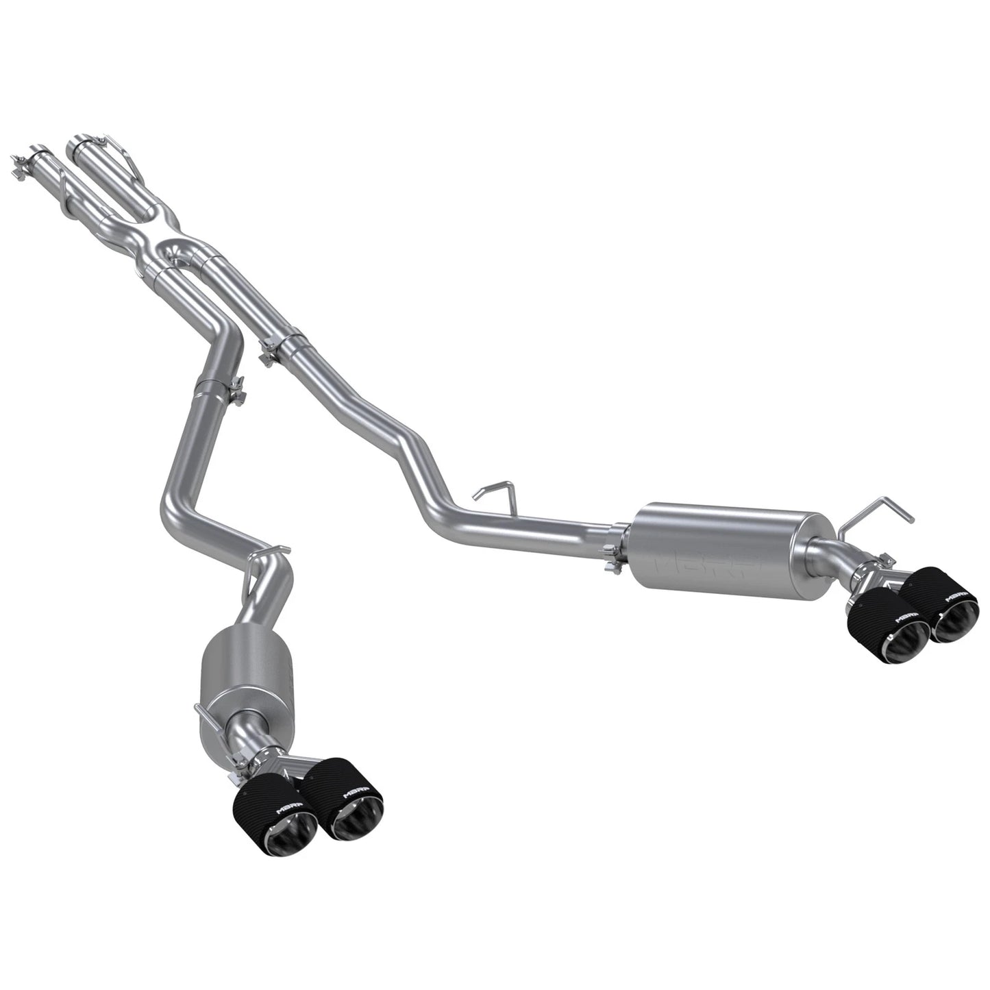 MBRP 20-21 Ford Explorer ST 3.0L Ecoboost SS 2.5in Dual Rear Exit w/ Carbon Fiber Quad Tips - T304