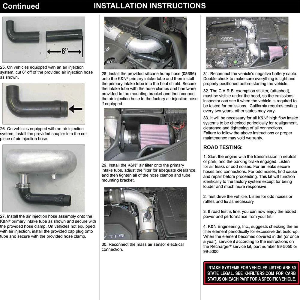 K&N 09-10 VW Passat/GLI/GTI 2.0L-L4 Typhoon Short Ram Intake
