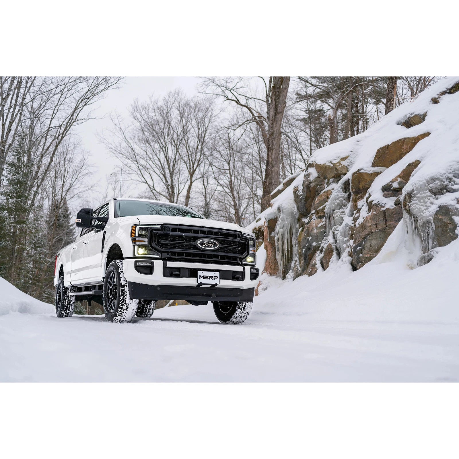 MBRP 2017+ Ford F-250/350 6.2L/7.3L Crew Cab Cat Back 4 Single Side