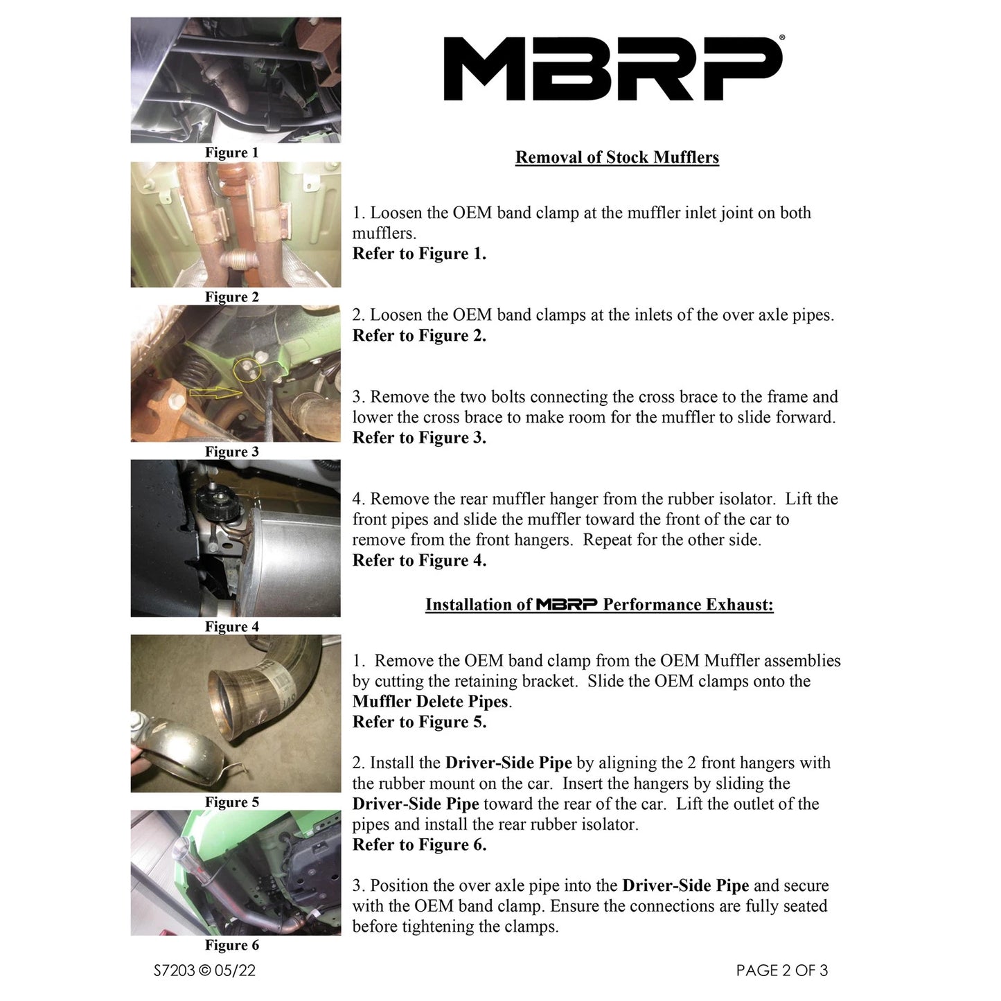 MBRP 11-14 Ford Mustang GT 5.0L T304 SS 3in Dual Axle-Back with Carbon Fiber Tips (Race Version)