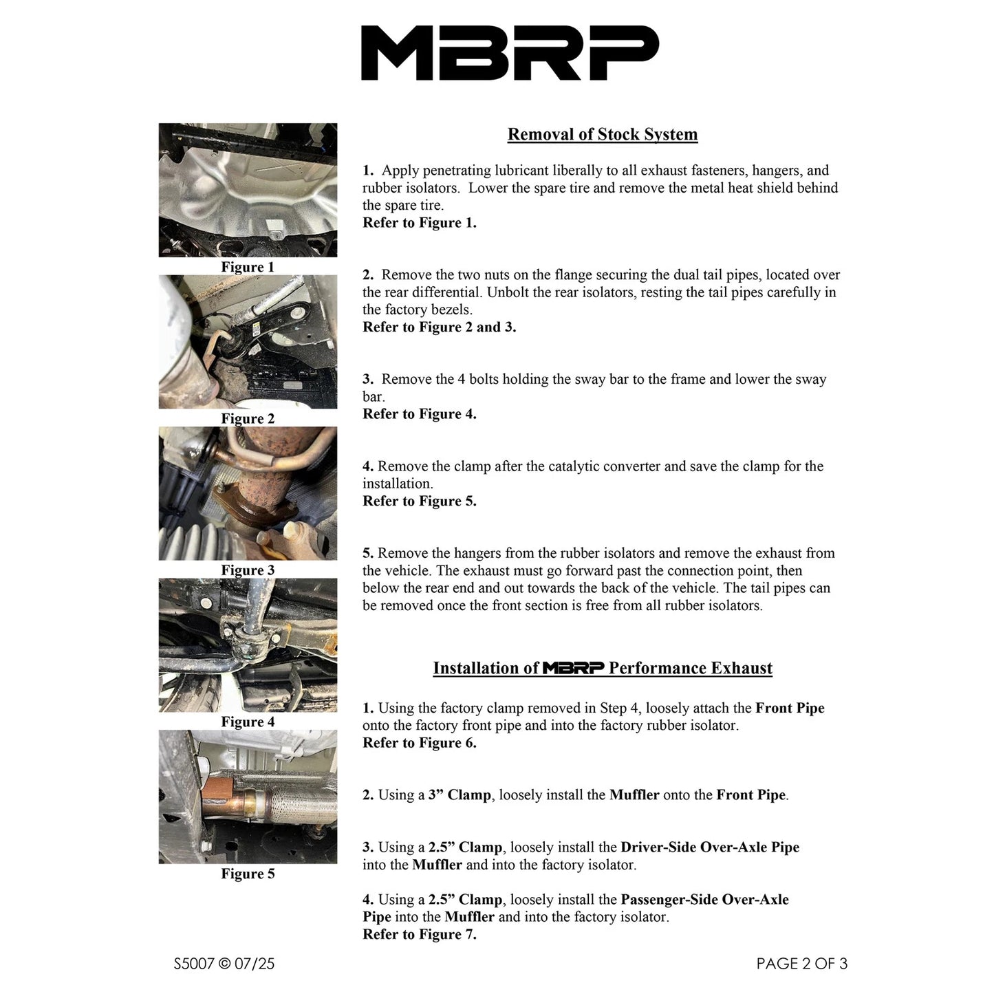 MBRP 21-25 Cadillac Escalade 6.2L (Excl V-Series) T304 2.5in Dual Split Rear 3in Cat Back Exhaust