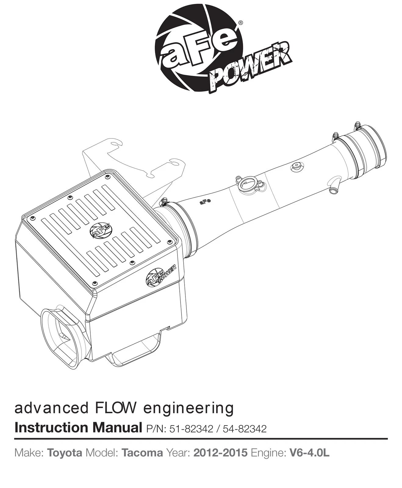 aFe MagnumFORCE Intake Stage-2 Si Fully Sealed Housing w/Pro Dry S Media 12-13 Toyota Tacoma V6 4.0L