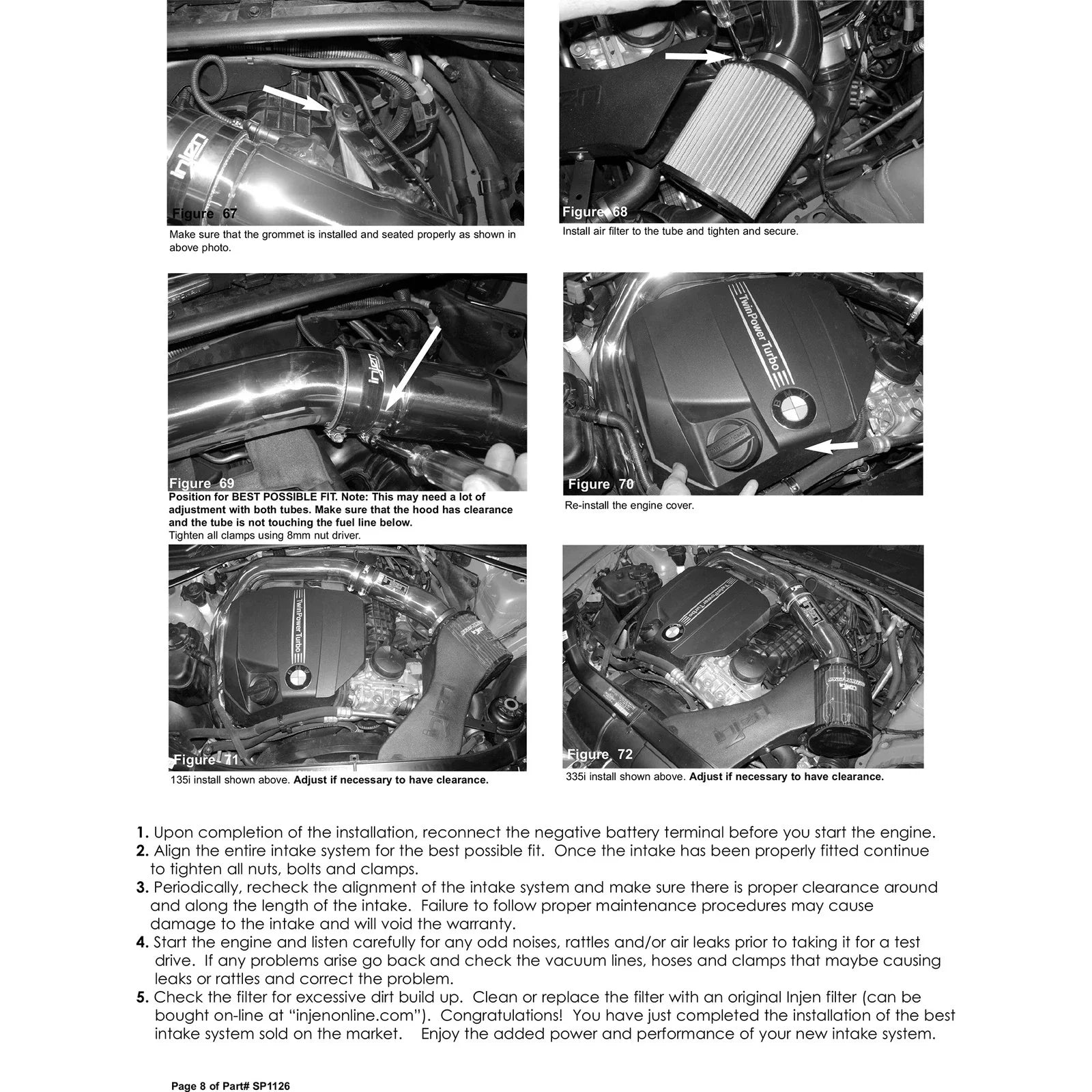 Injen 11 BMW E82 135i (N55) Turbo/E90 335i Polished Tuned Air Intake w/ MR Technology, Air Fusion