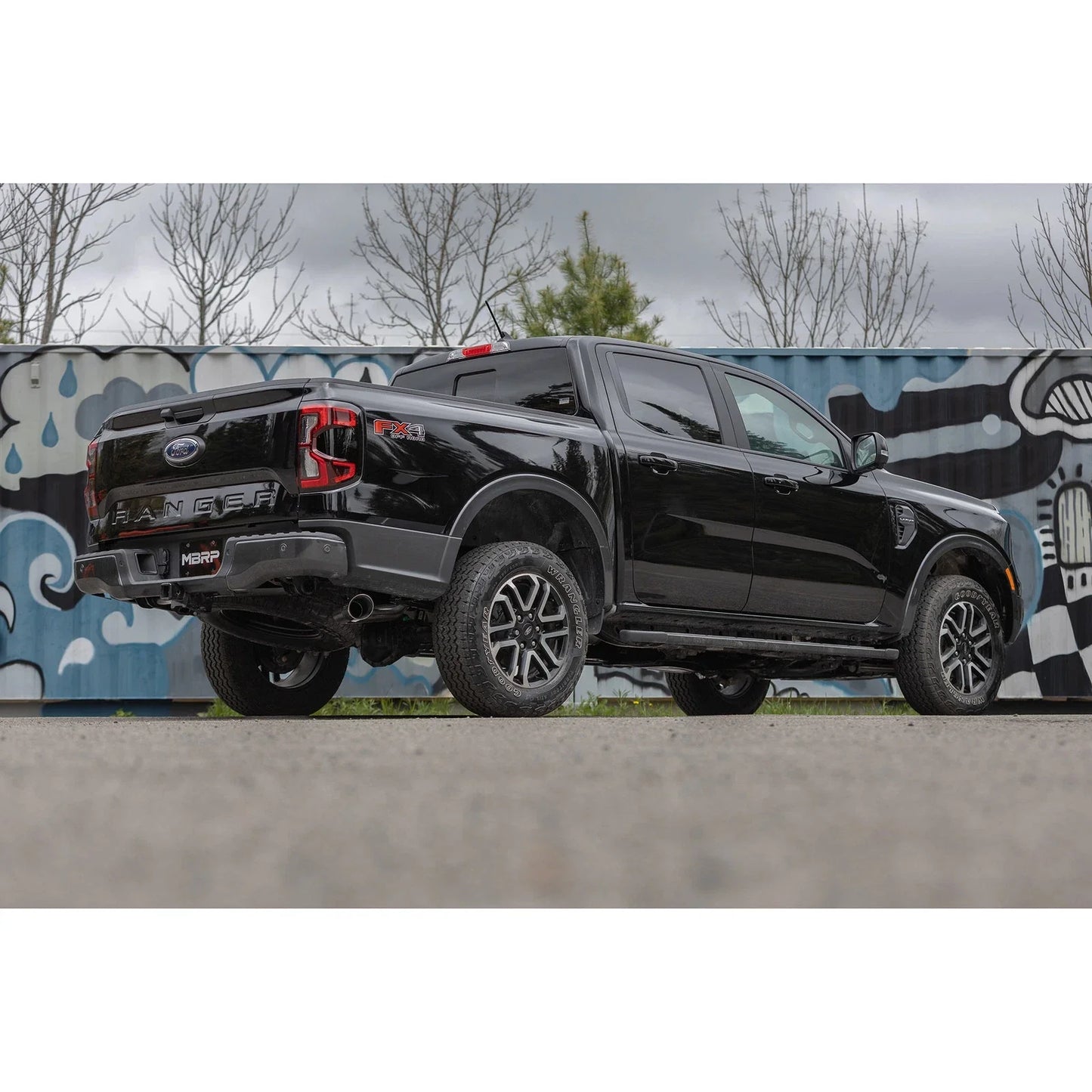 MBRP 2024 Ford Ranger T304 SS Single Side Outlet 3in Cat Back Exhaust