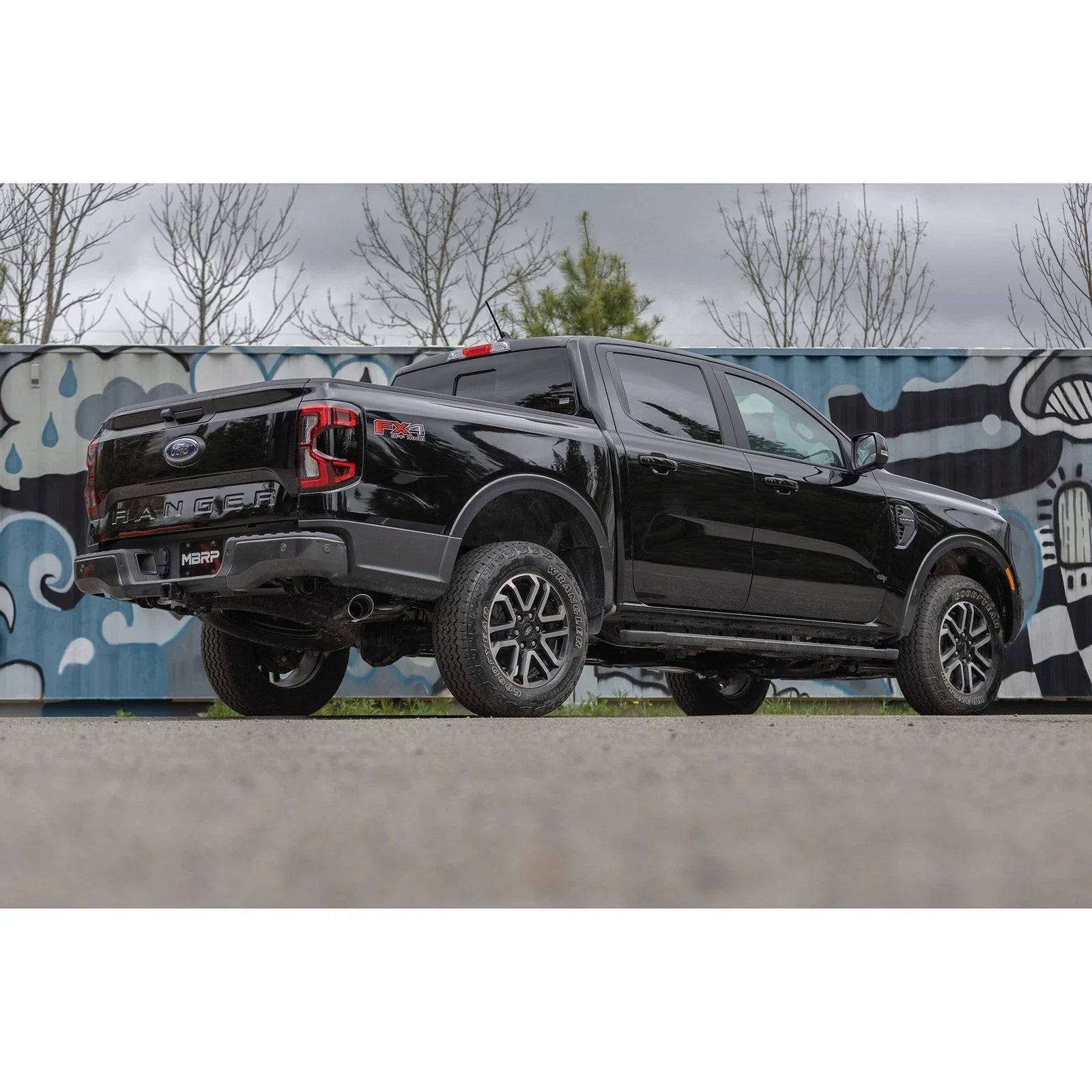 MBRP 2024 Ford Ranger T304 SS Single Side Outlet 3in Cat Back Exhaust