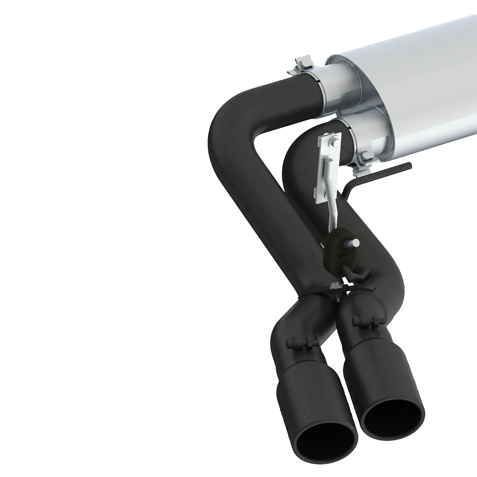 MBRP 15-20 Ford F150 Pre-Axle 4in OD Tips Dual Outlet 3in Black Coated Cat Back Exhaust