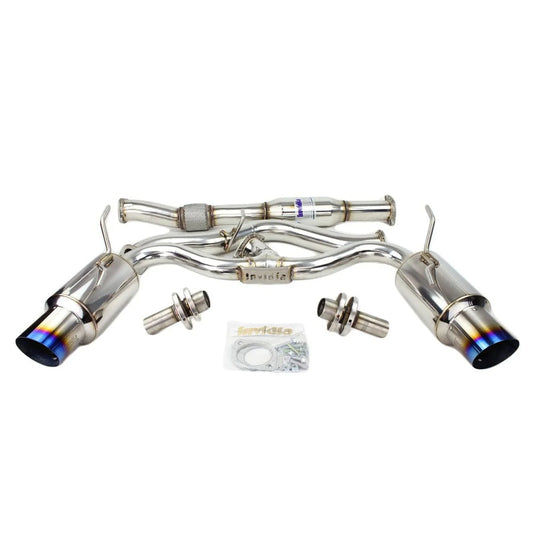 Invidia 08-11 STi Hatch / 11 WRX Hatch Dual N1 Single Layer Titanium Tipped Cat-back Exhaust