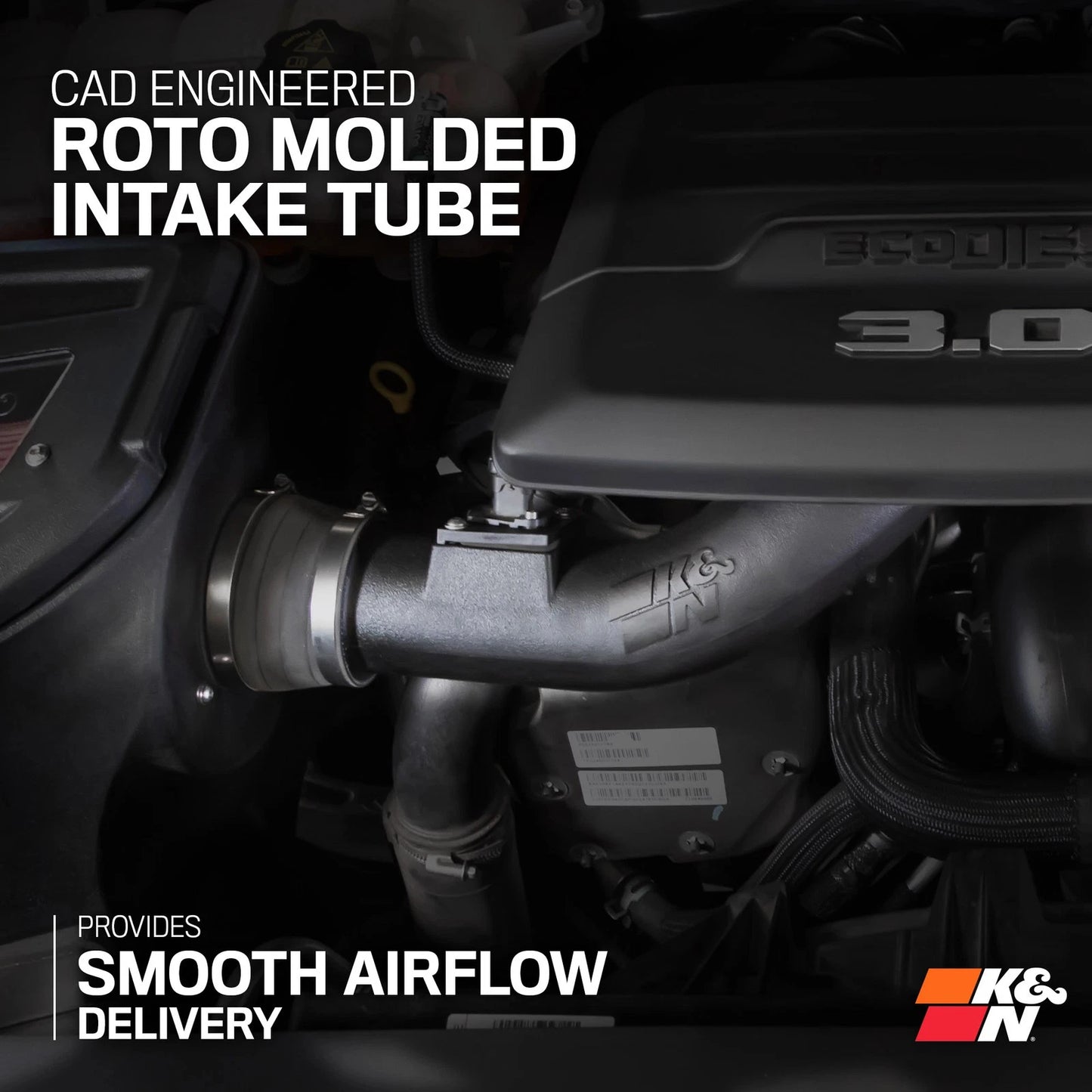K&N 20-23 RAM 1500 V6 3.0L Diesel Performance Air Intake System