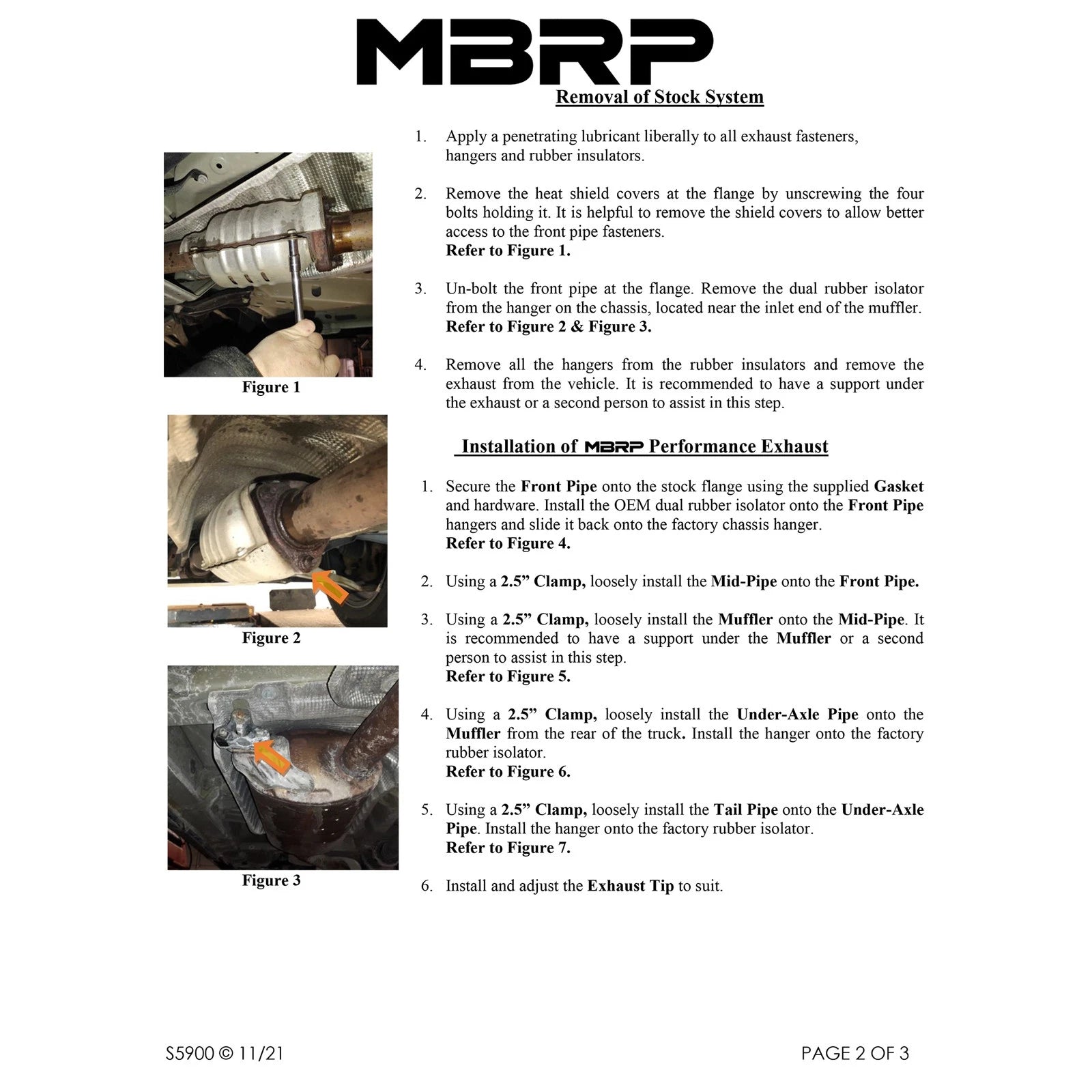 MBRP 17-20 Honda Ridgeline 3.6L Aluminized Steel 2.5in. Cat-Back Exhaust - Single Side
