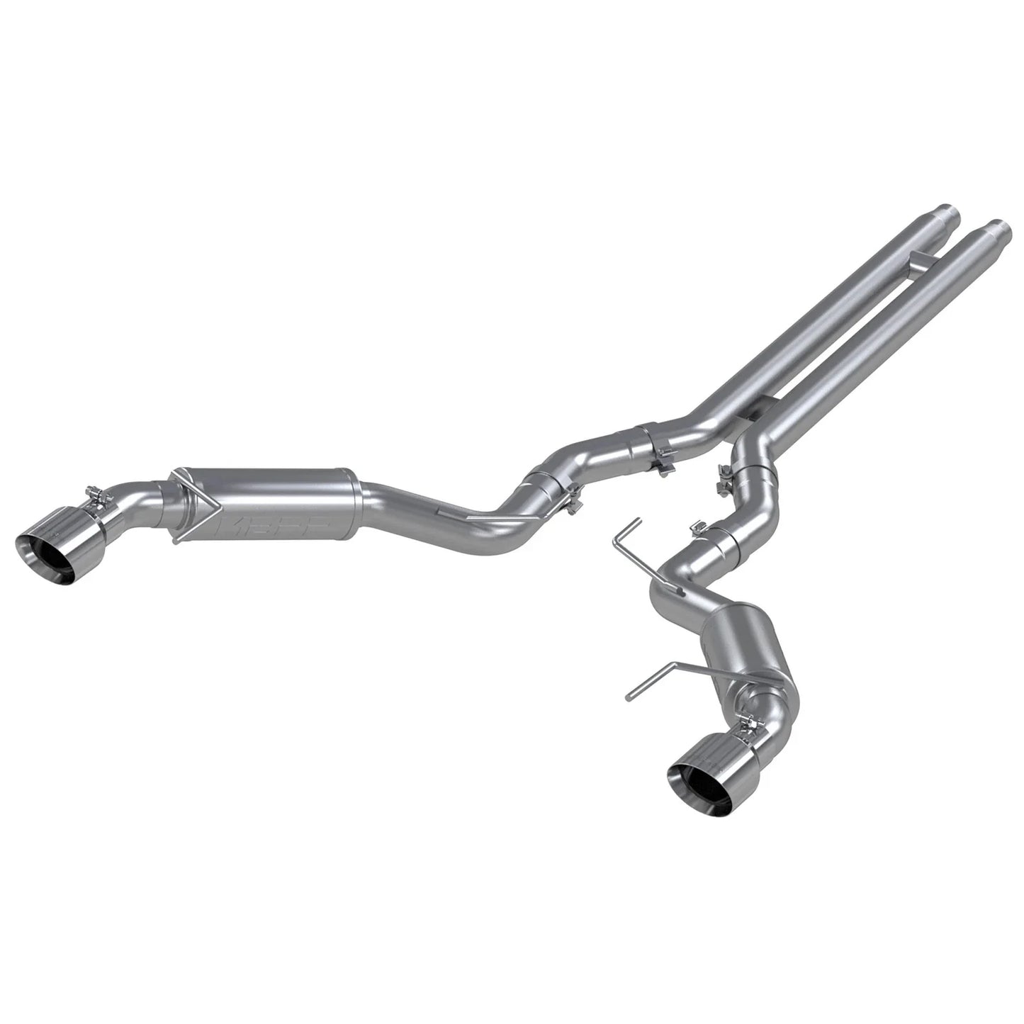 MBRP 15-17 Ford Mustang GT 5.0 3in Cat Back Dual Split Rear Race Version 4.5in Tips - Aluminized