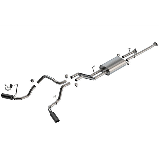 Borla 07-21 Toyota Tundra 4.6L/5.7L Cat-Back Touring SS Catback Exhaust w/ Black Chrome Tips