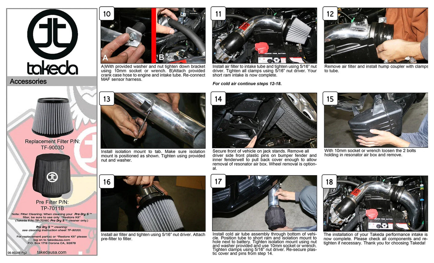 aFe Takeda Intakes Stage-2 PDS AIS PDS Acura TSX 09-11 L4-2.4L (pol)